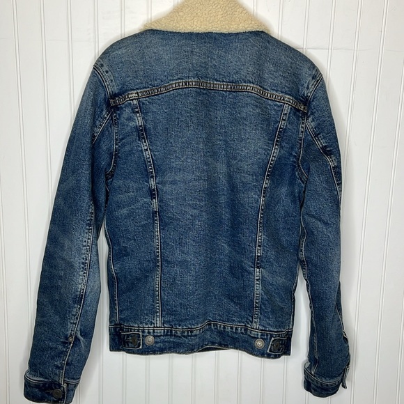 - AEO Fleece Denim Jacket Size Small - Picture 8 of 14